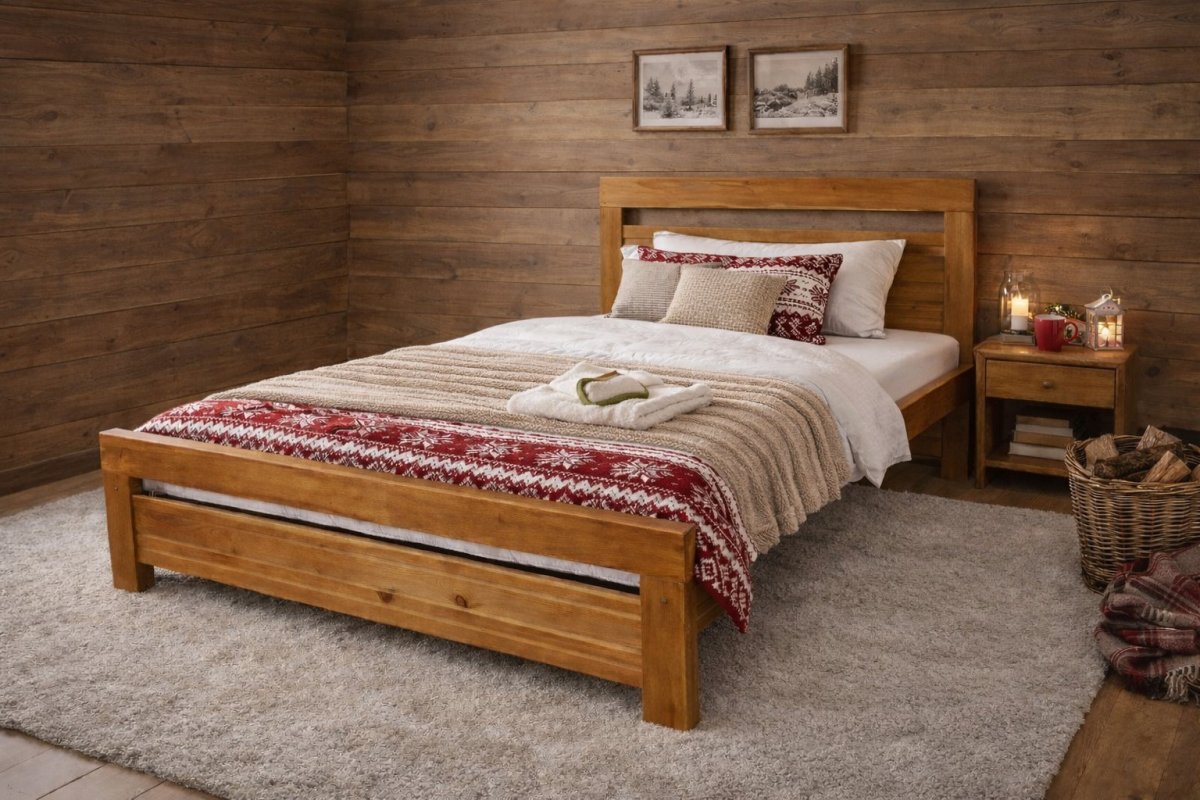 Posteľ z masívu borovice Amor 90x200 cm dub + rošt ZADARMO produkt