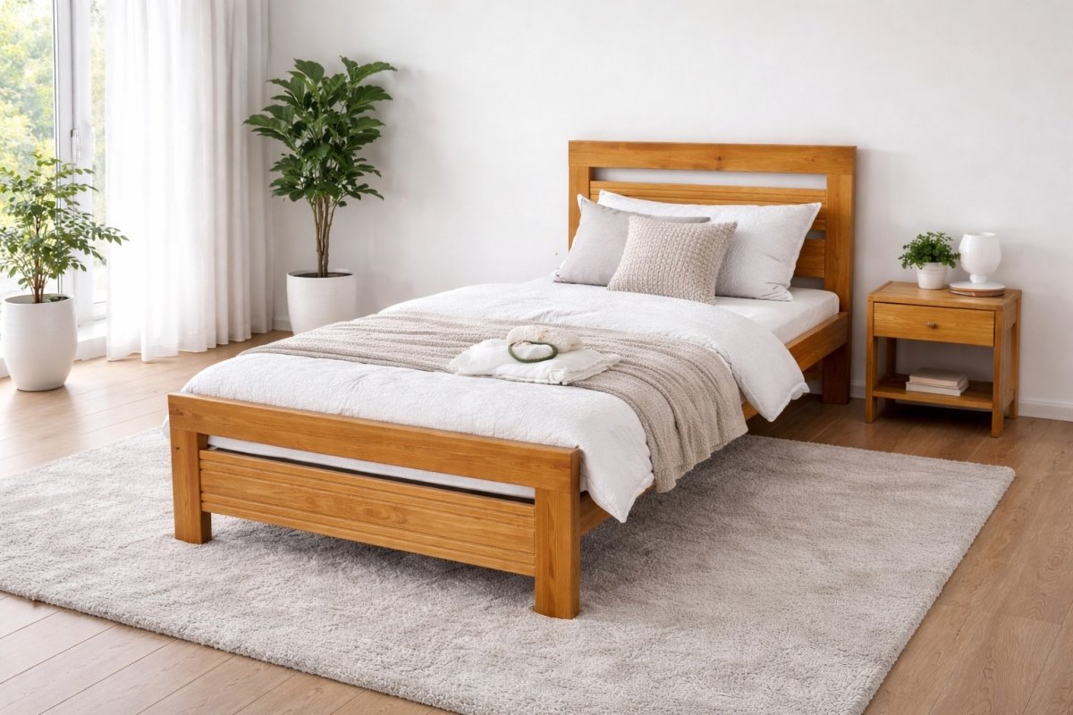 Posteľ z masívu borovice Amor 90x200 cm jelša + rošt ZADARMO produkt