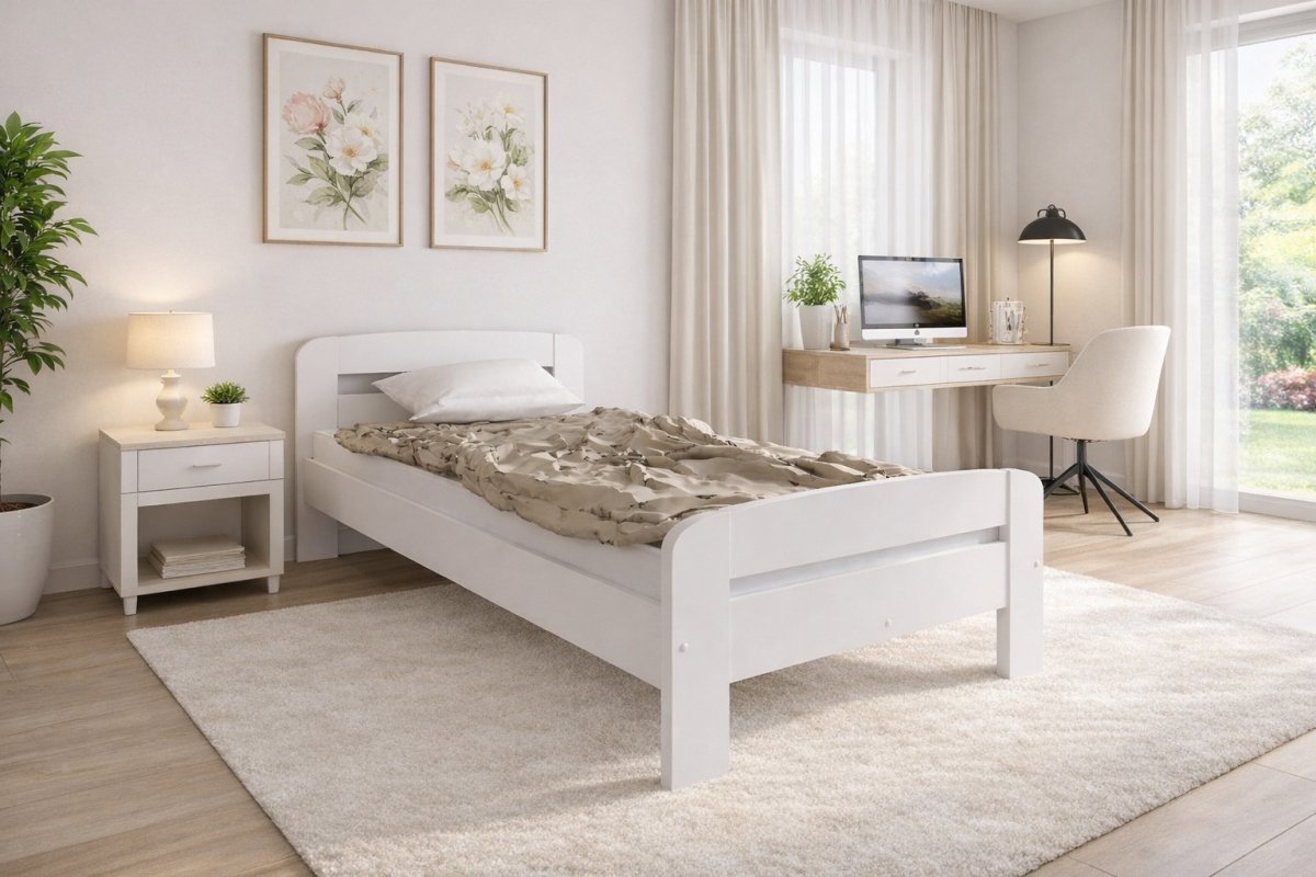 Zvýšená posteľ Andula 90x200 cm + rošt ZADARMO - biela produkt