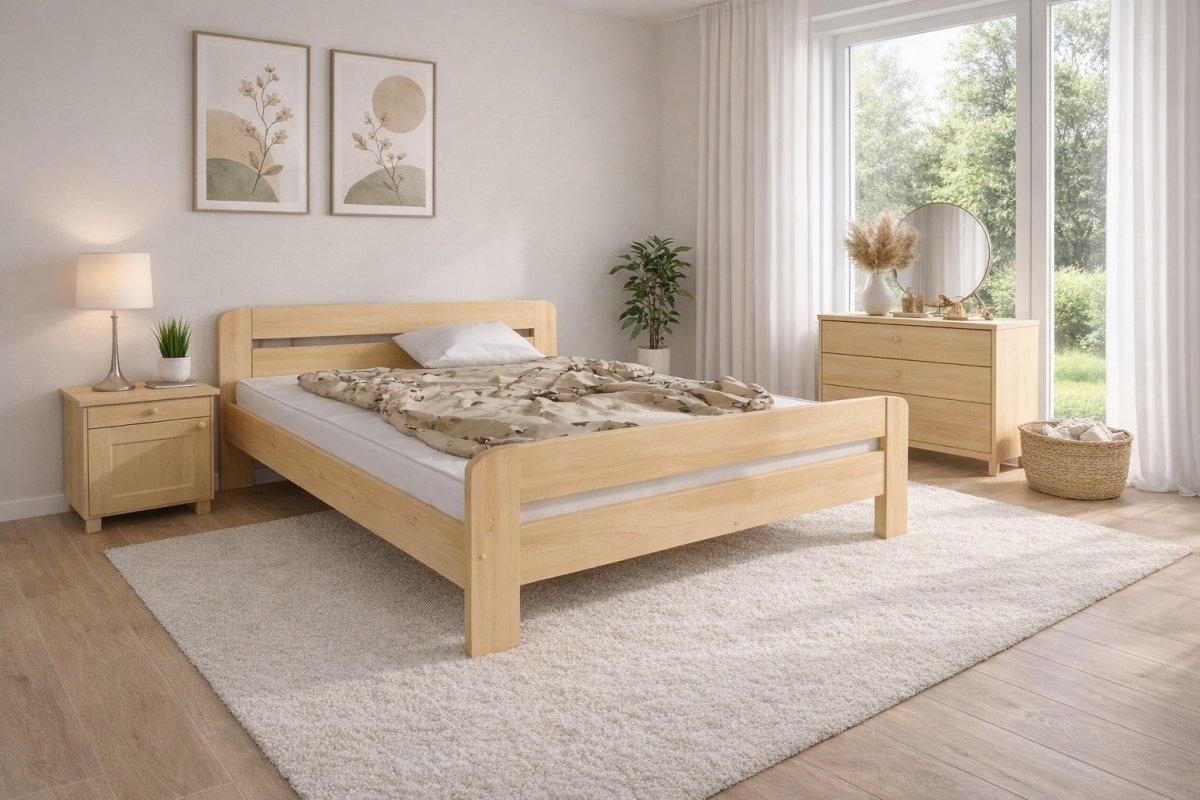 Zvýšená posteľ z masívu Andula 140x200 cm + rošt ZADARMO produkt