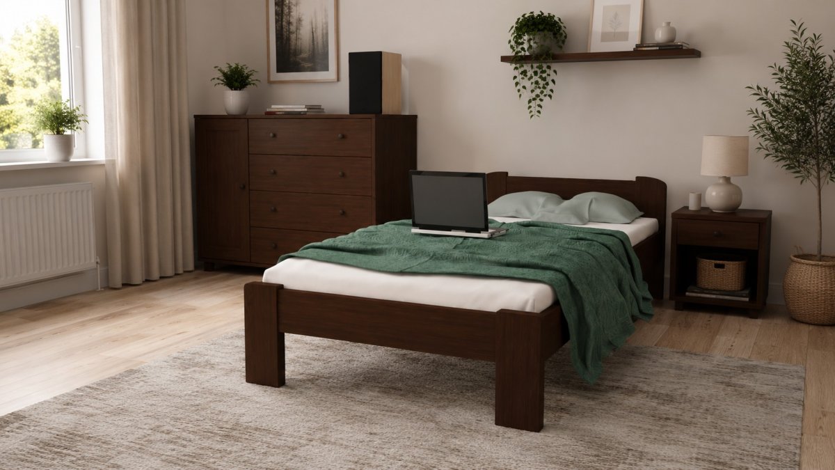 Posteľ z masívu Anetka 90 x 200 cm orech + rošt ZADARMO produkt