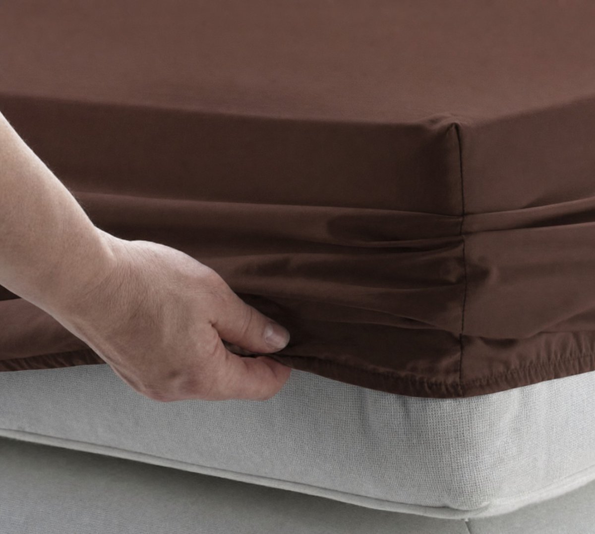 Jersey plachta s gumkou 120/200 cm ECONOMY - bronz produkt