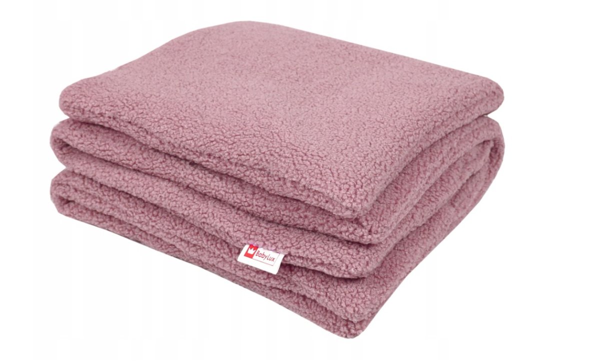Set vankúš a deka do kočíka z bouclé - ružová produkt