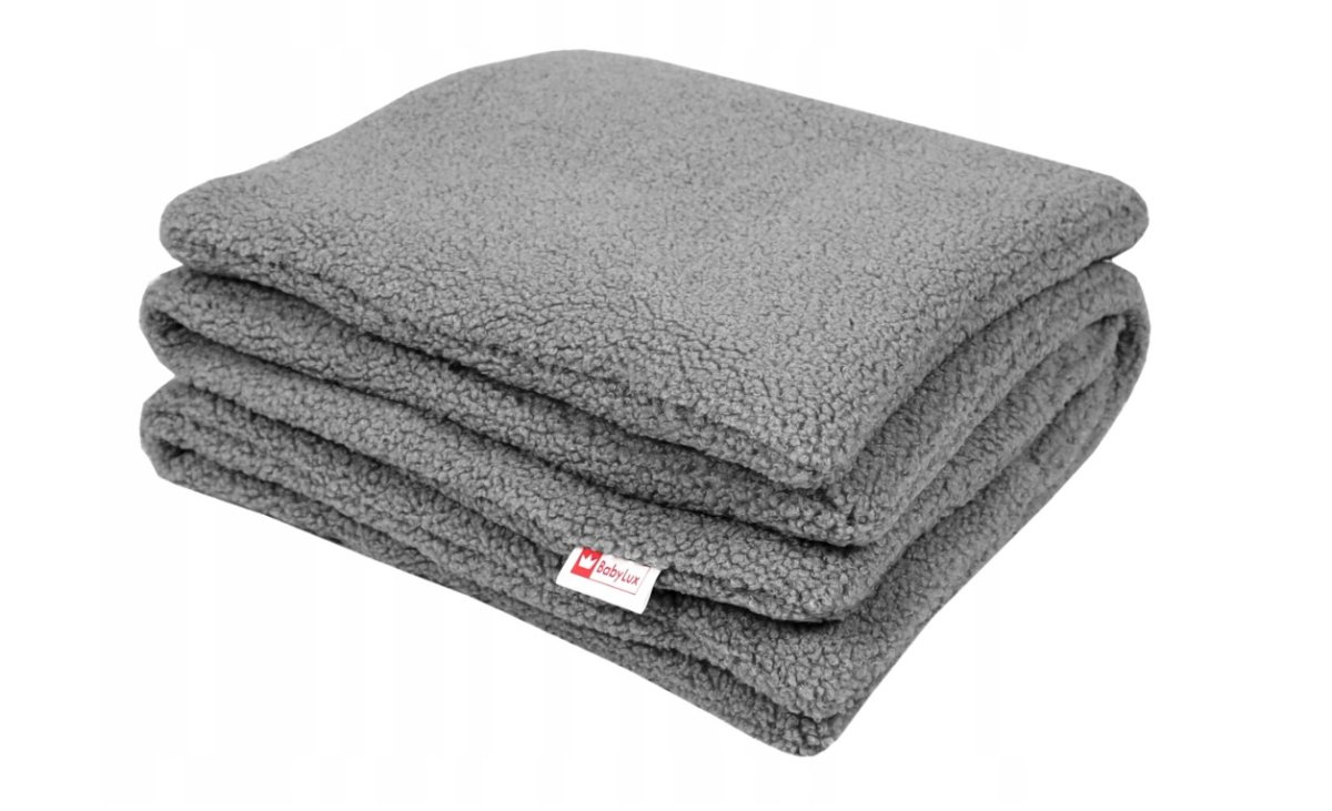 Set vankúš a deka do kočíka z bouclé - šedá produkt