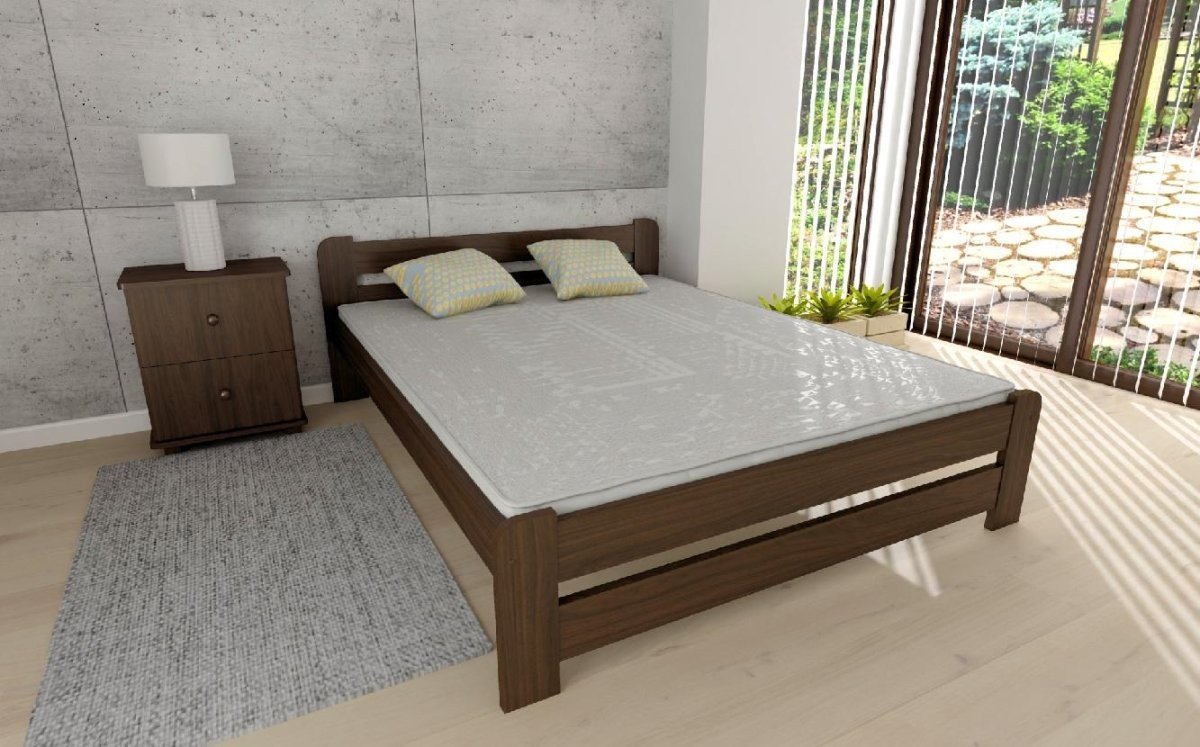 Posteľ z masívu Union 120x200 cm orech + rošt ZADARMO produkt
