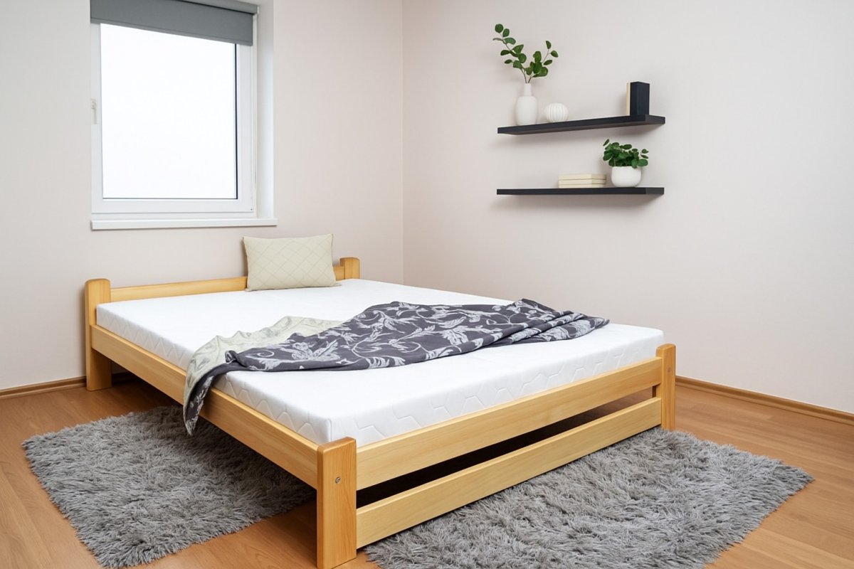 Zvýšená posteľ Halle 140 x 200 cm + matrac Optimal 10cm + rošt ZADARMO produkt