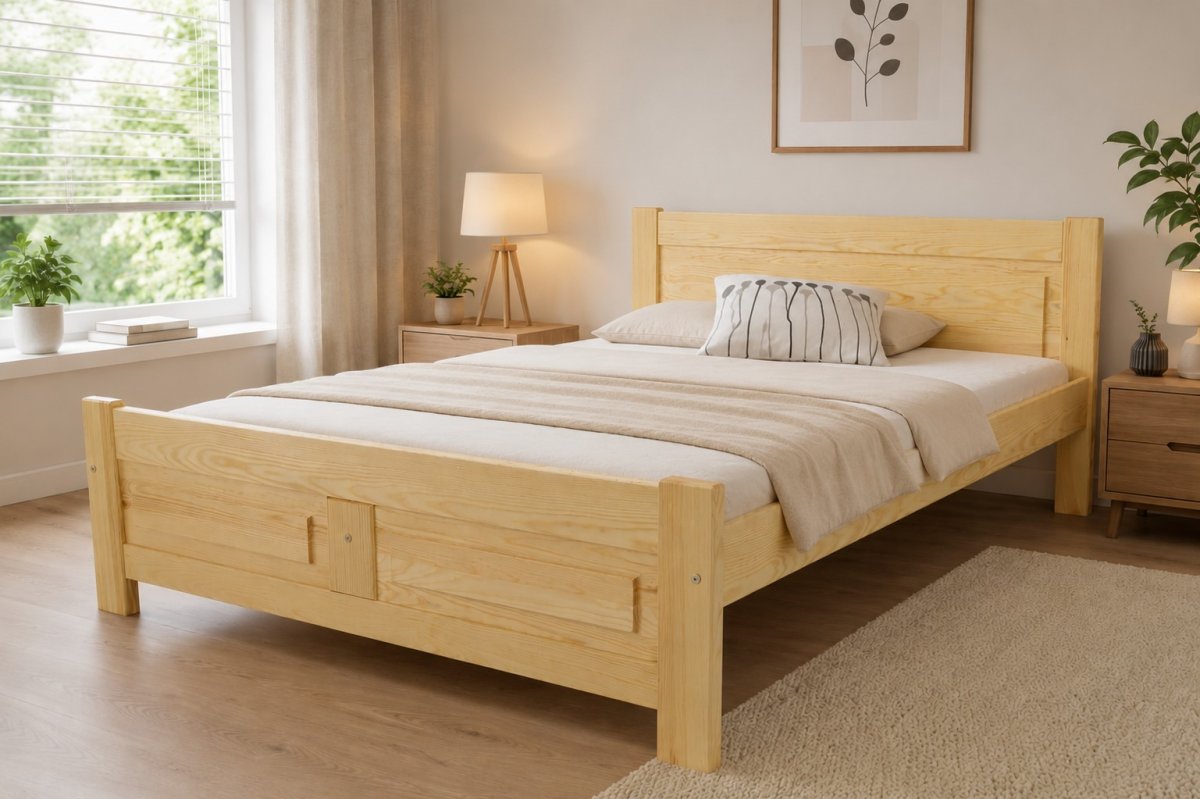 Zvýšená posteľ z masívu Eliška¨140x200 cm + rošt ZADARMO produkt