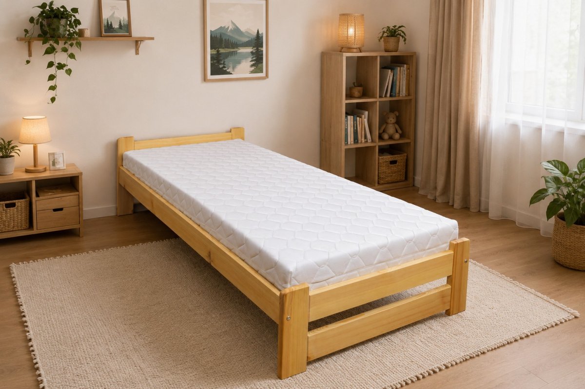 Zvýšená posteľ z masívu Halle 90x200 cm + rošt ZADARMO produkt