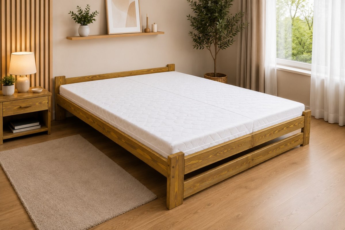Zvýšená postel z masívu Halle 160x200 cm Dub + rošt ZADARMO produkt