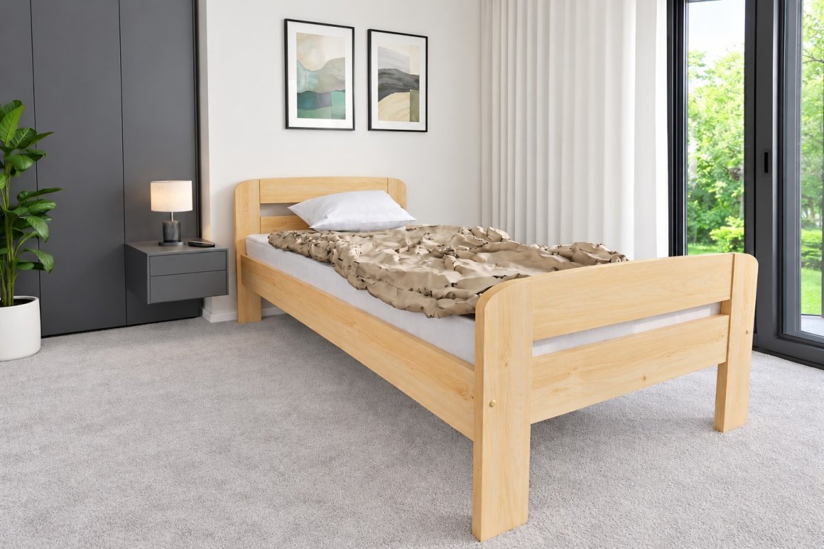 Posteľ z masívu borovicu Bohdana 90 x 200 cm + rošt ZADARMO produkt
