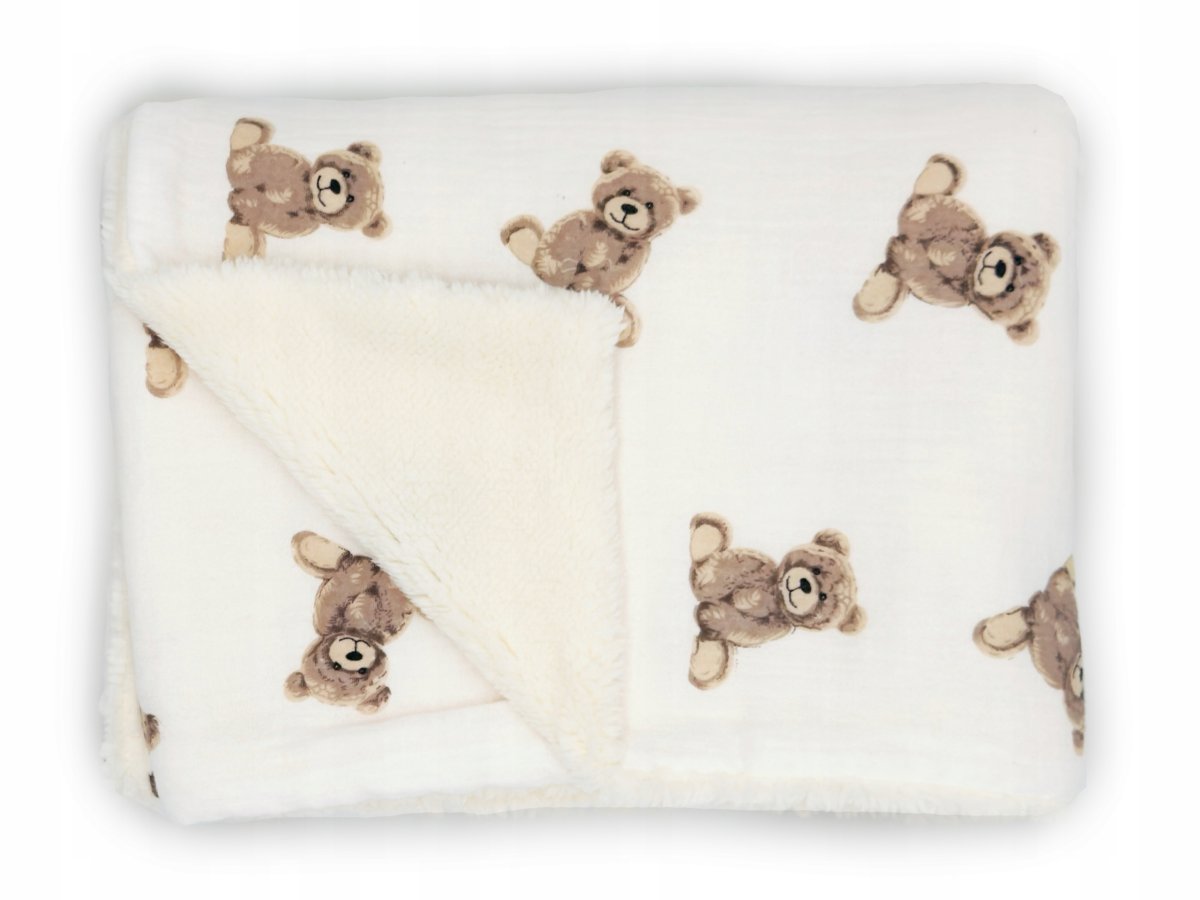 Mušelínová deka 100 x 75cm / medvedíci / biela produkt