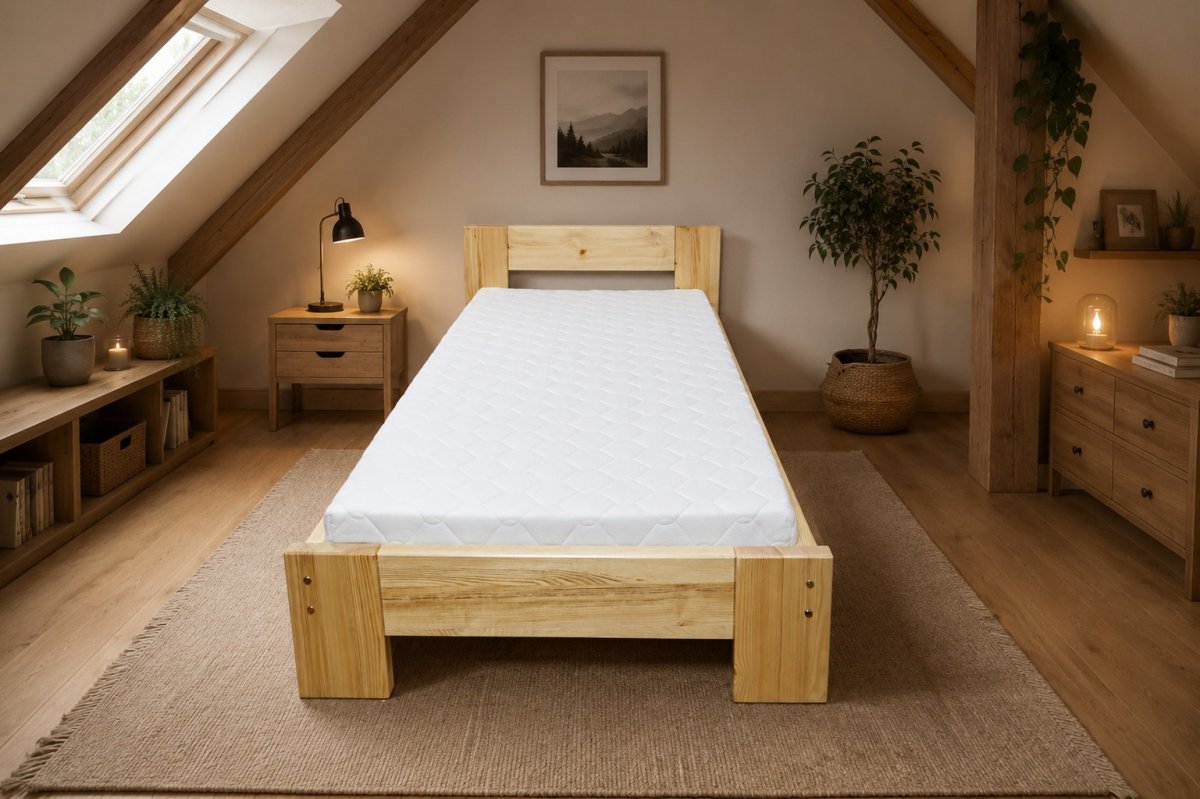 Posteľ Káťa z masívu borovice 4 cm - 90x200 cm + rošt ZADARMO produkt