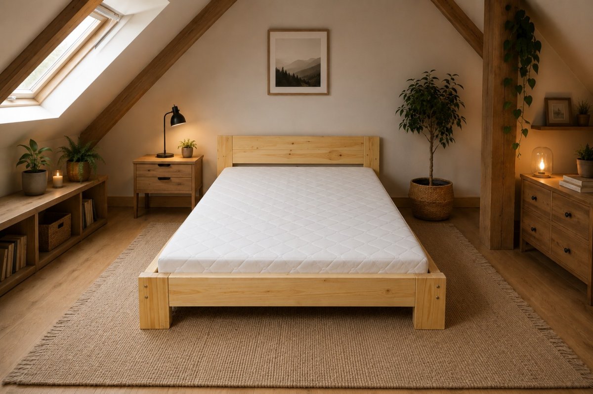 Posteľ Káťa z masívu borovice 4 cm - 140x200 cm + rošt ZADARMO produkt