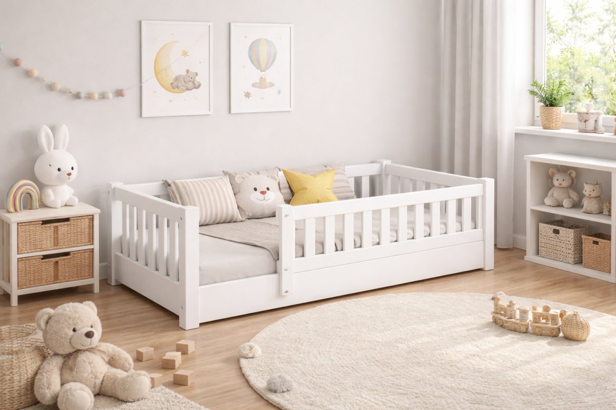 3v1 Rastúca posteľ Montessori Lora biela 90/200 cm + rošt ZADARMO produkt