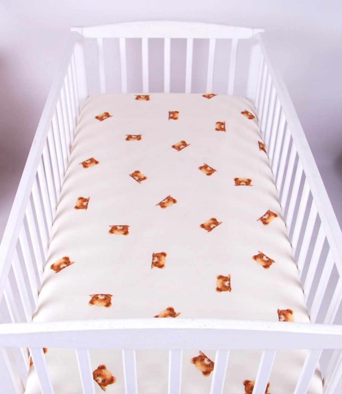 Plachta bavlnené s gumkou 120/60 cm - medvedíci kuk béžoví produkt