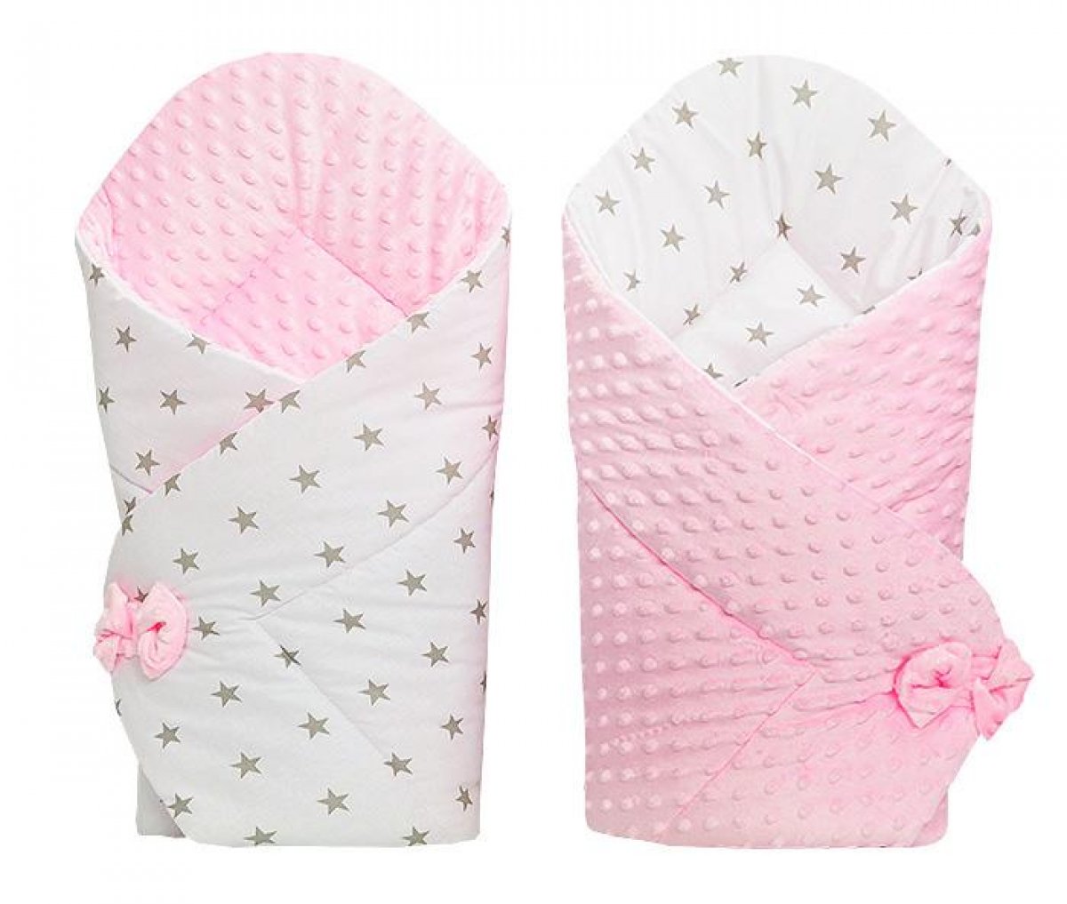 Zavinovačka obojstranná Minky - růžová hvezdy produkt