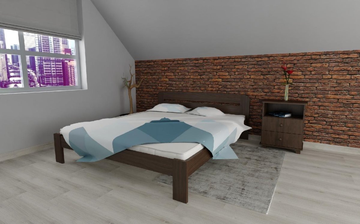 Posteľ z masívu Šárka 140x200 cm orech + rošt ZADARMO produkt