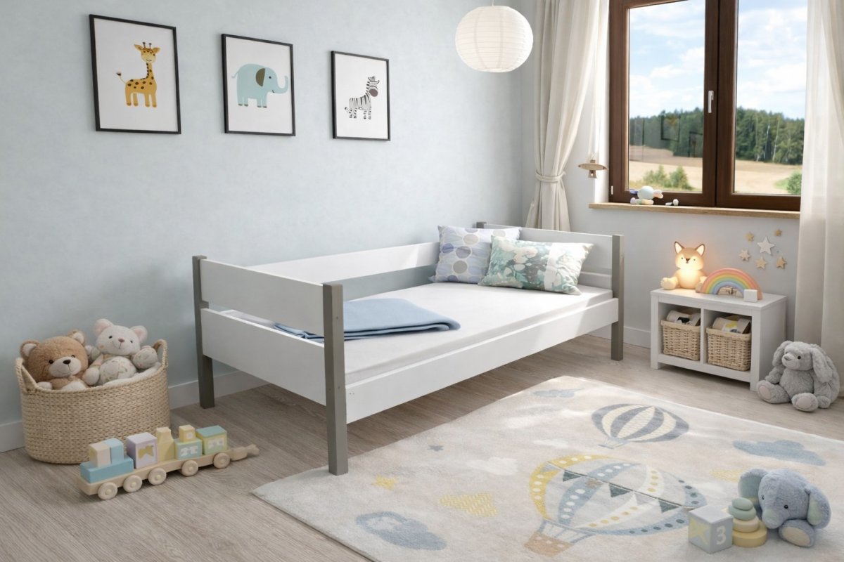 Detská posteľ Tina bielo/šedá 160 x 80 cm + rošt ZADARMO produkt