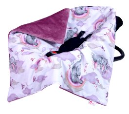 Obojstranná deka do kočíka minky 80x80 cm sloníci produkt