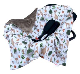 Obojstranná deka do kočíka minky 80x80 cm - les produkt