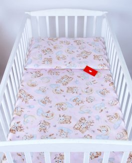 Obliečky do postielky 120/90 cm - maznáčikovia ružoví produkt