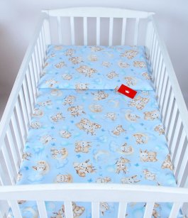 Obliečky do postielky 120/90 cm - maznáčikovia modrý produkt