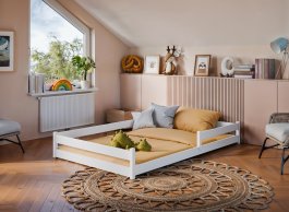 Detská montessori posteľ Axel 120x200 cm biela + rošt ZADARMO produkt