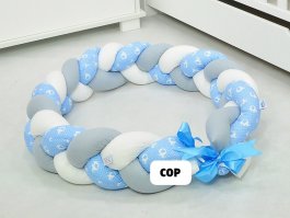 Mantinel cop pletený - modrí sloni produkt
