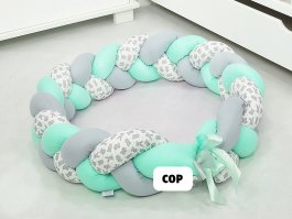 Mantinel cop pletený - šedí zajíčci produkt