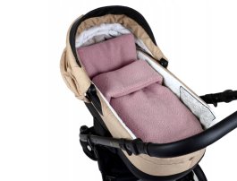 Set vankúš a deka do kočíka z bouclé - ružová produkt