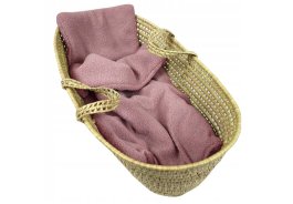 Set vankúš a deka do kočíka z bouclé - ružová produkt