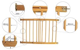 Zábrana dvere, schody 52-72 cm - výška 68 cm N1 produkt