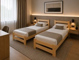 Zvýšená hotelová posteľ 160/200 2v1 (2x80/200) + rošty ZADARMO produkt