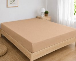 Jersey plachta s gumkou 90/200 cm ECONOMY béžová produkt