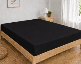 Jersey plachta s gumkou 160/200 cm ECONOMY - čierna produkt