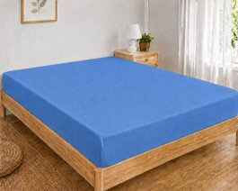 Jersey plachta s gumkou 140/200 cm ECONOMY - modrá produkt