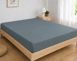 Jersey plachta s gumkou 90/200 cm ECONOMY - šedá produkt