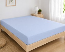 Jersey plachta s gumkou 90/200 cm ECONOMY - modrá produkt