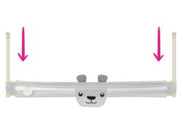 Zábrana na postel Méďa - 180 cm šedá produkt