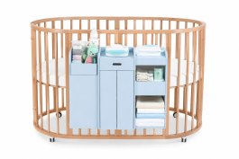 Závesný organizer na postielku - modrý produkt