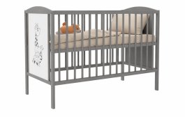Detská postieľka 120 x 60 cm Žirafka - šedá produkt