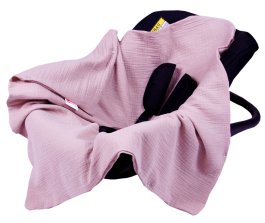 Mušelínová deka do autosedačky 80x80 cm - ružová produkt
