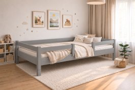 Rastúca posteľ Montessori Tobi sivá 120x200 cm + rošt ZADARMO produkt