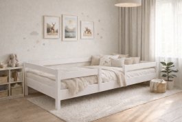 Rastúca posteľ Montessori Tobi biela 120x200 cm + rošt ZADARMO produkt