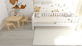 Posteľ Montessori Matylda 120x200 cm - BIELA + rošt ZADARMO produkt